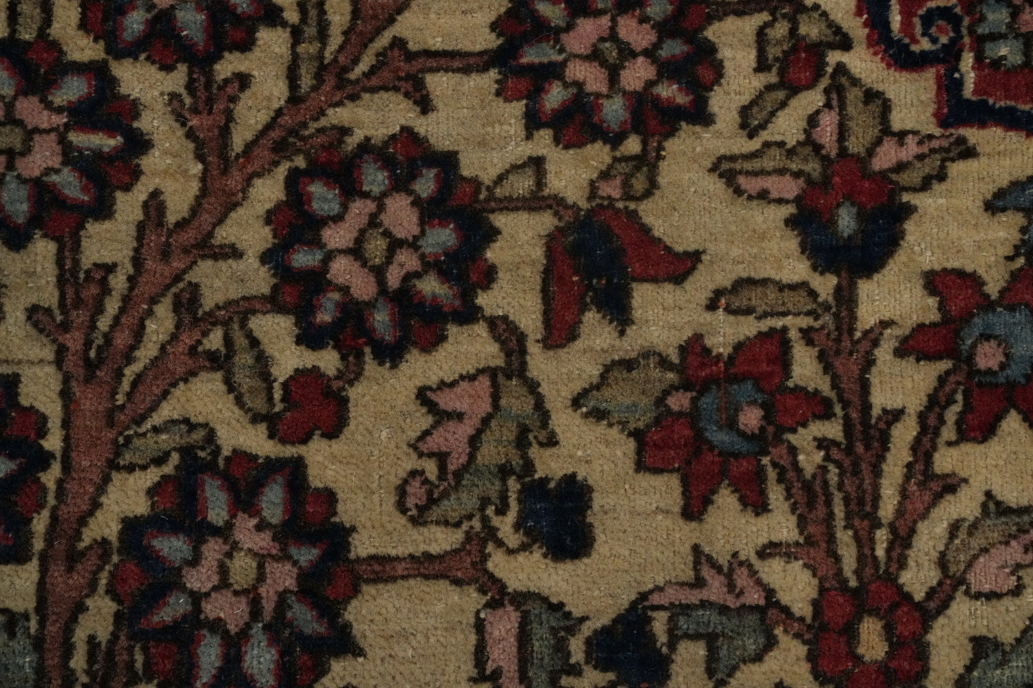 Pre-1900 Antique Isfahan Vegetable Dye Persian Rug 5x6