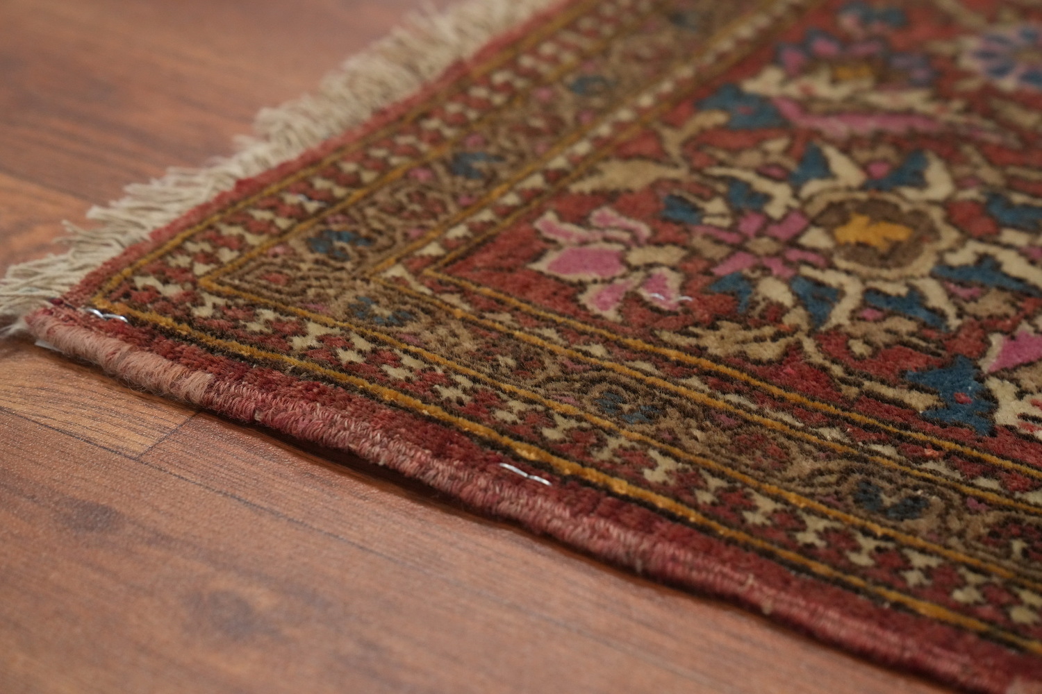 Pre-1900 Antique Isfahan Vegetable Dye Persian Rug 5x6