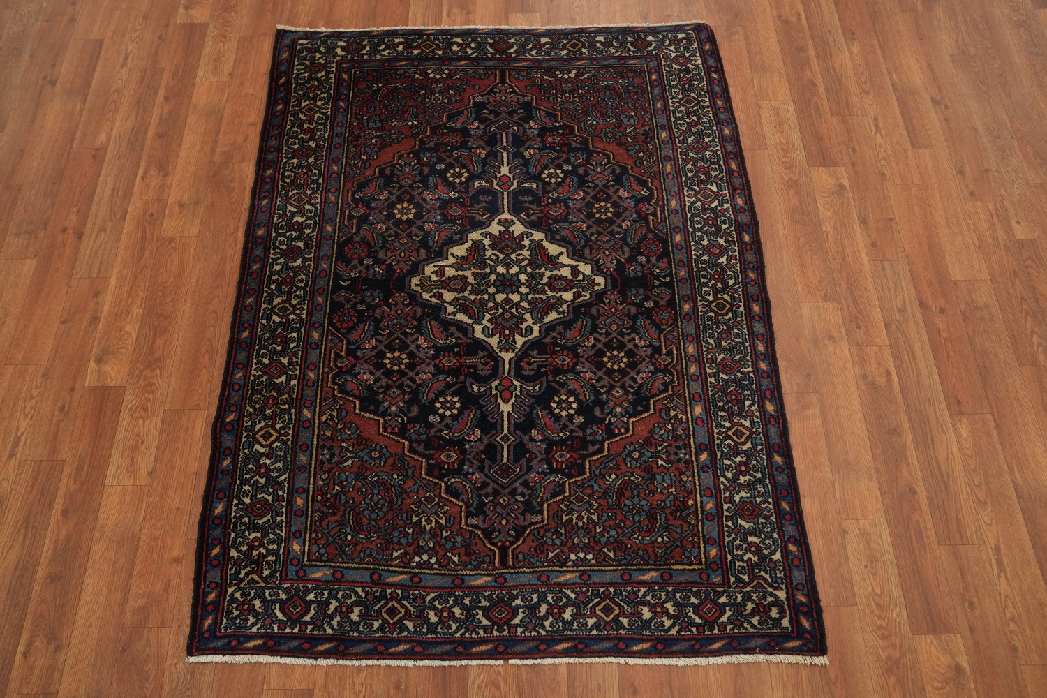 Antique Vegetable Dye Bibikabad Persian Rug 4x5