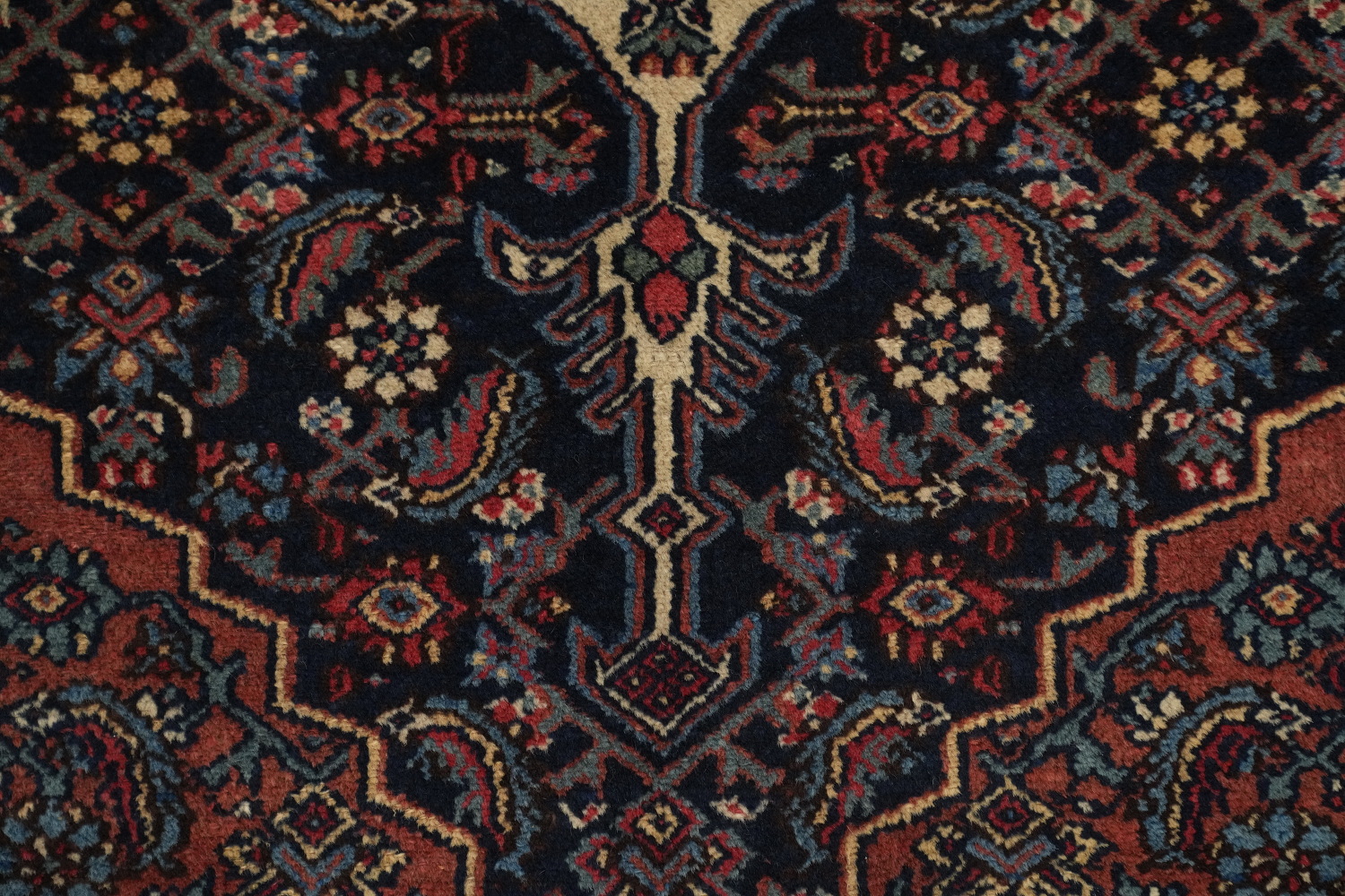 Antique Vegetable Dye Bibikabad Persian Rug 4x5