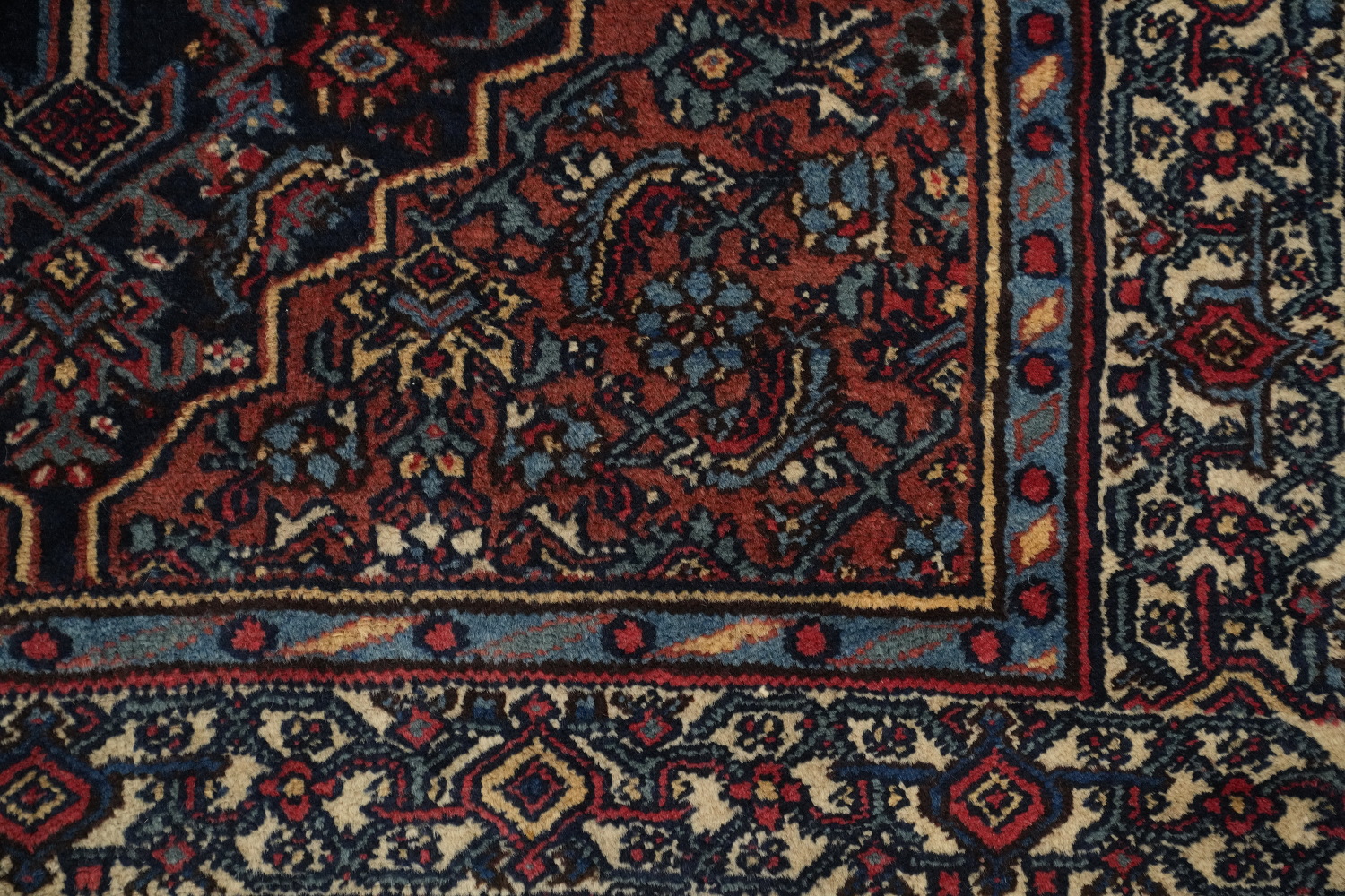Antique Vegetable Dye Bibikabad Persian Rug 4x5