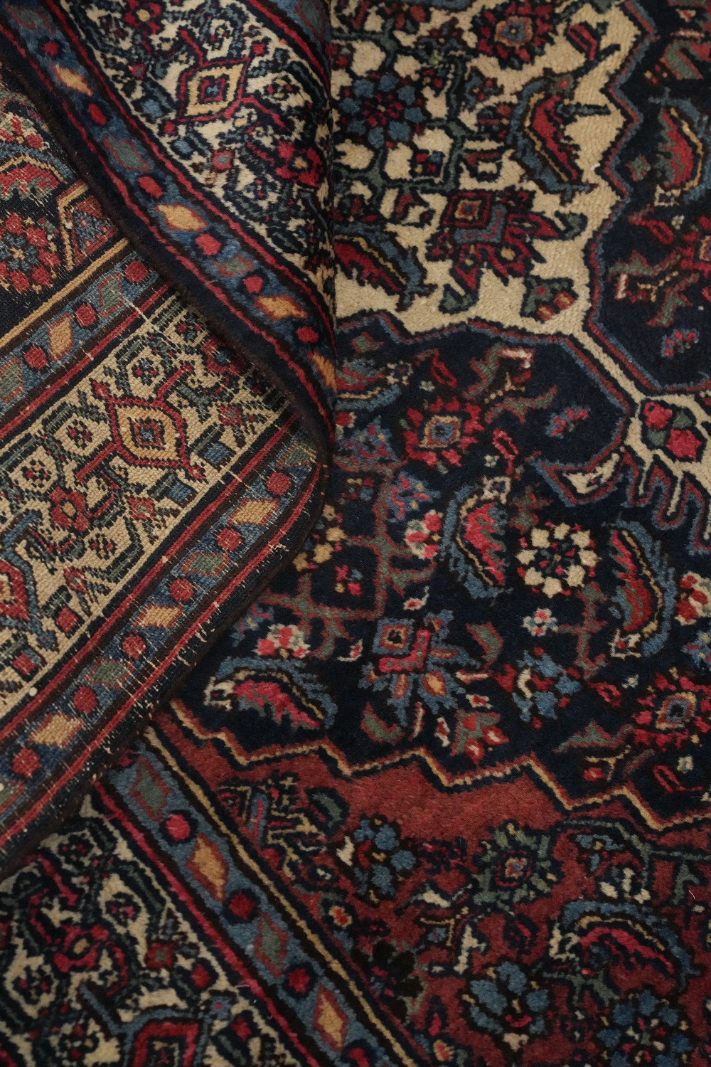 Antique Vegetable Dye Bibikabad Persian Rug 4x5