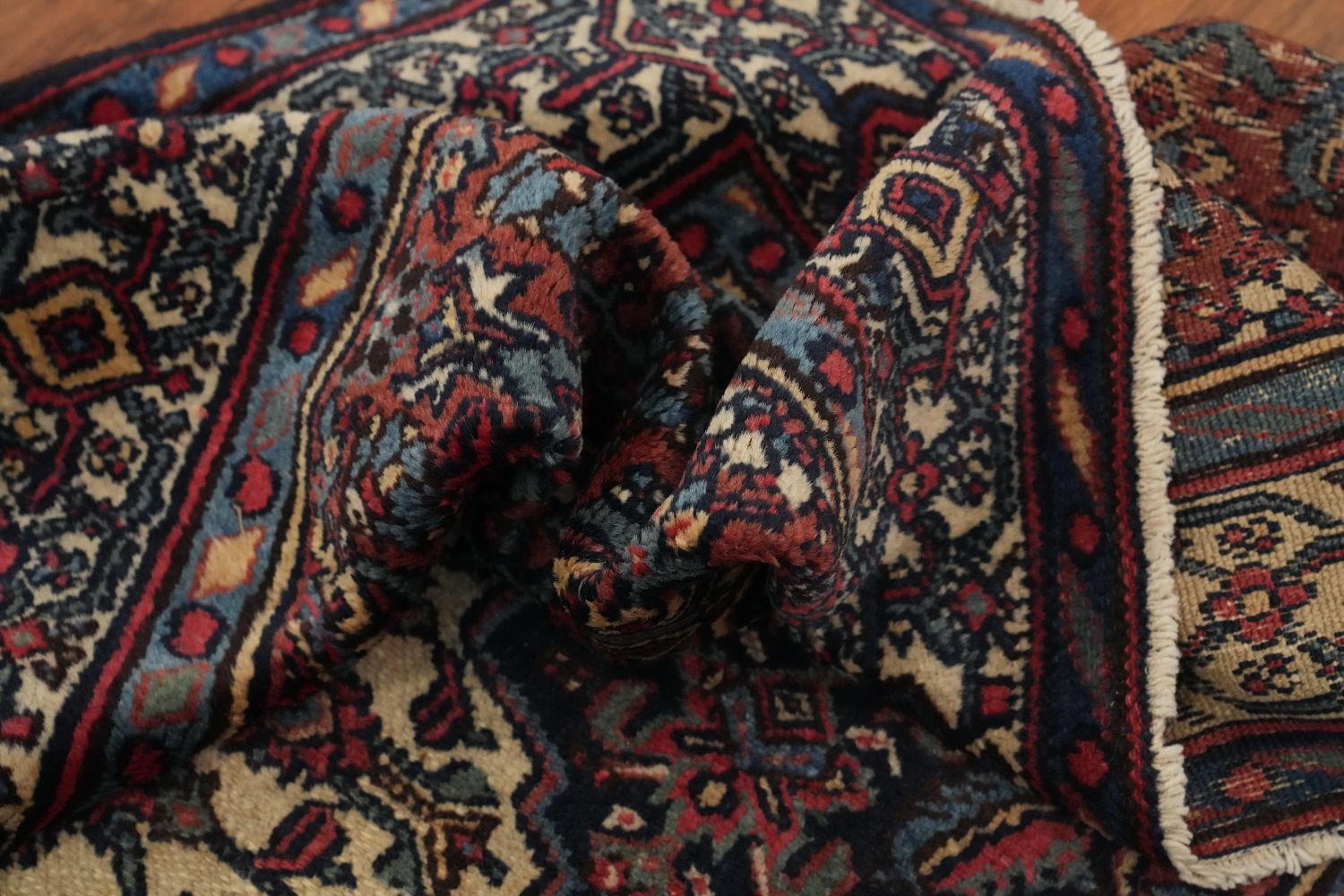 Antique Vegetable Dye Bibikabad Persian Rug 4x5