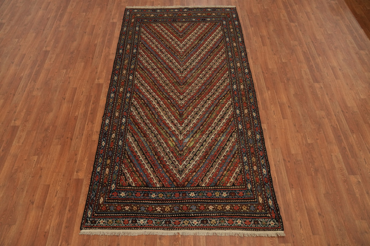Pre-1900 Antique Vegetable Dye Bakhtiari Persian Rug 5x9