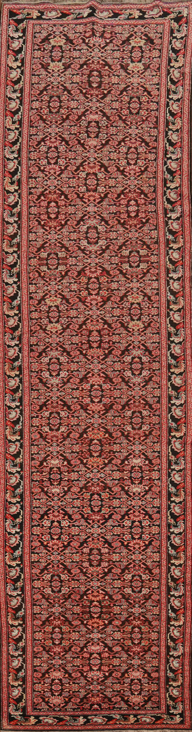 Antique Karabagh Vegetable Dye Runner Rug 4x19