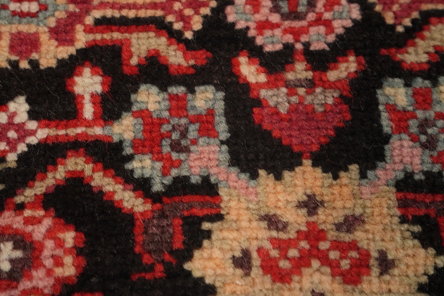 Antique Karabagh Vegetable Dye Runner Rug 4x19