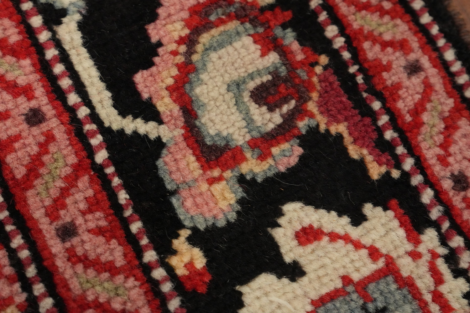 Antique Karabagh Vegetable Dye Runner Rug 4x19
