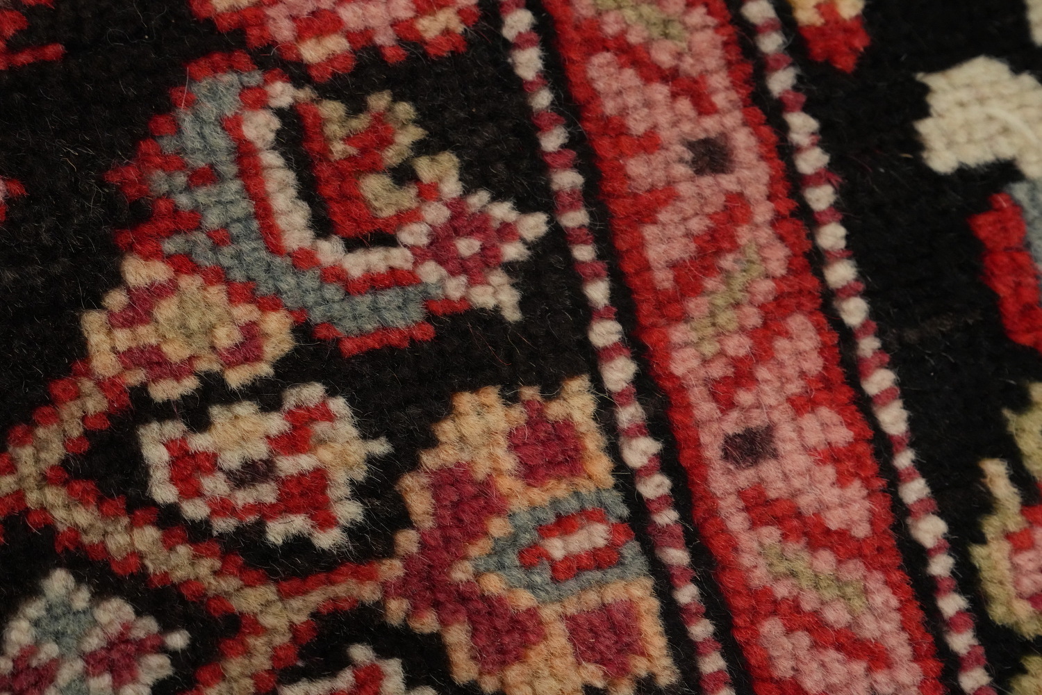 Antique Karabagh Vegetable Dye Runner Rug 4x19