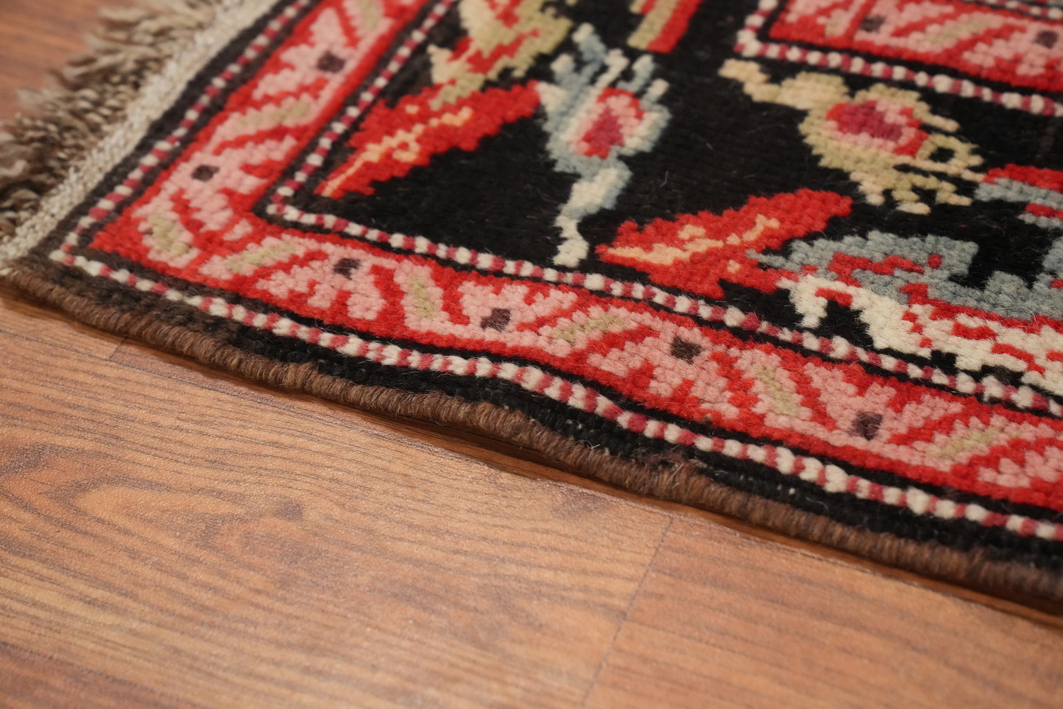 Antique Karabagh Vegetable Dye Runner Rug 4x19