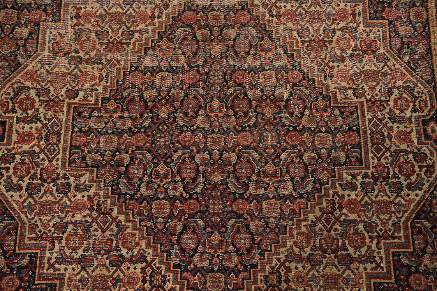 Pre-1900 Antique Senneh Persian Rug 4x6