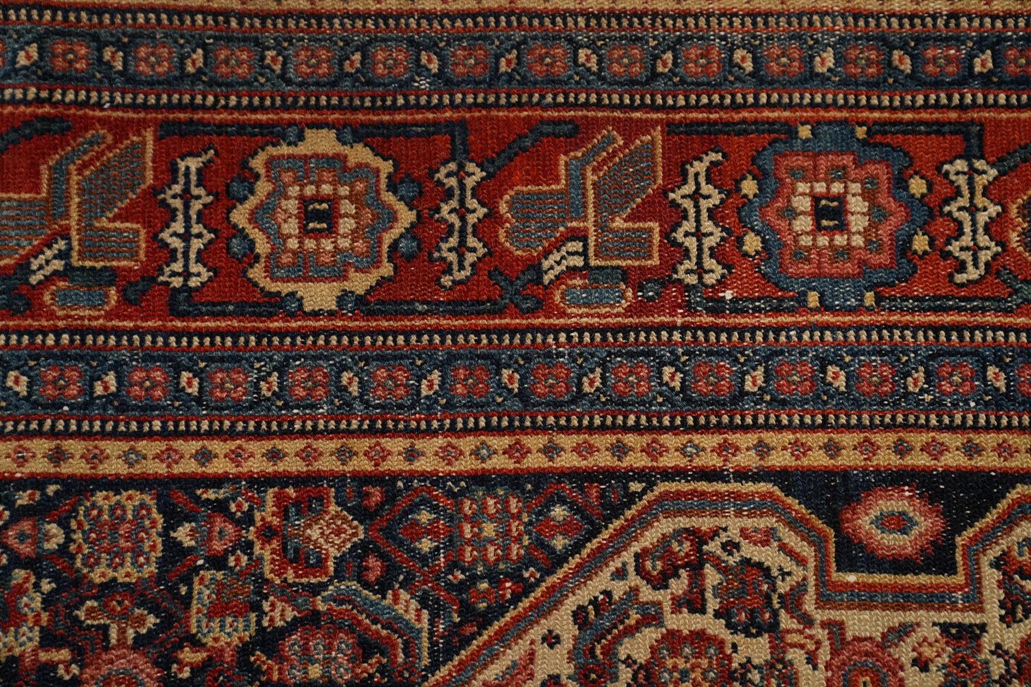 Pre-1900 Antique Senneh Persian Rug 4x6