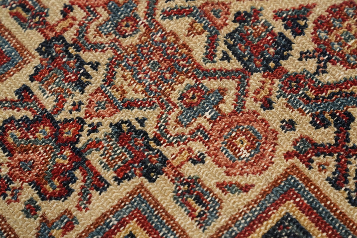 Pre-1900 Antique Senneh Persian Rug 4x6