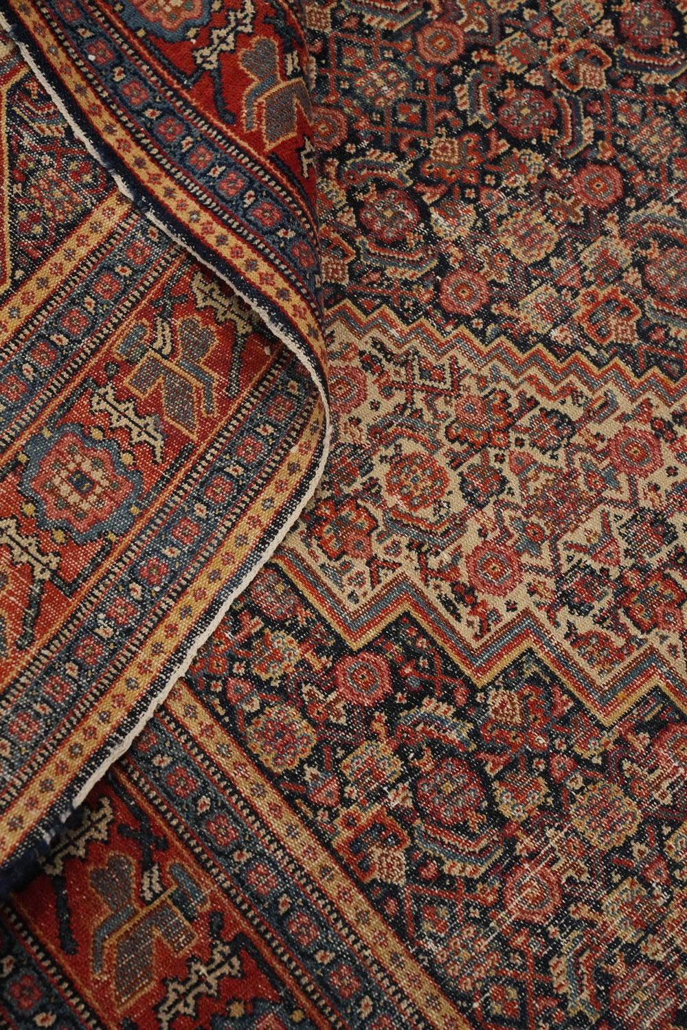 Pre-1900 Antique Senneh Persian Rug 4x6
