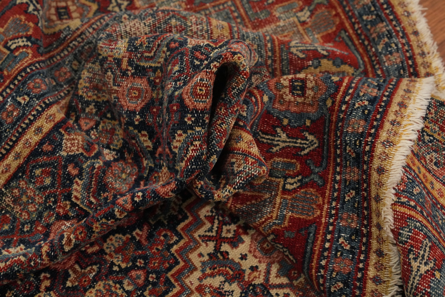 Pre-1900 Antique Senneh Persian Rug 4x6