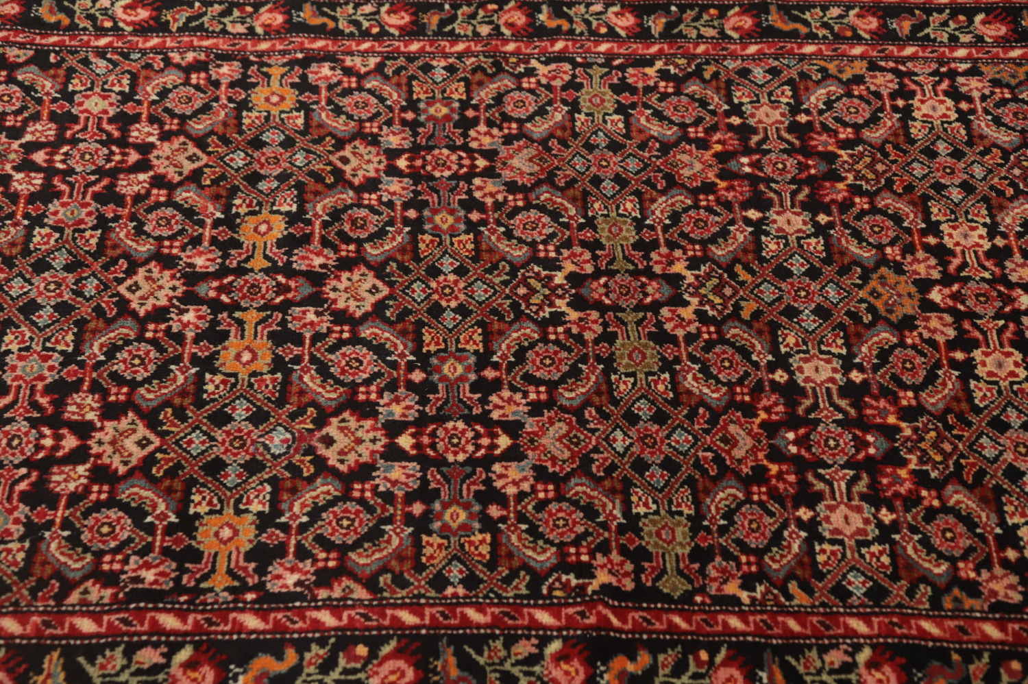 Antique Karabagh Vegetable Dye Runner Rug 4x16