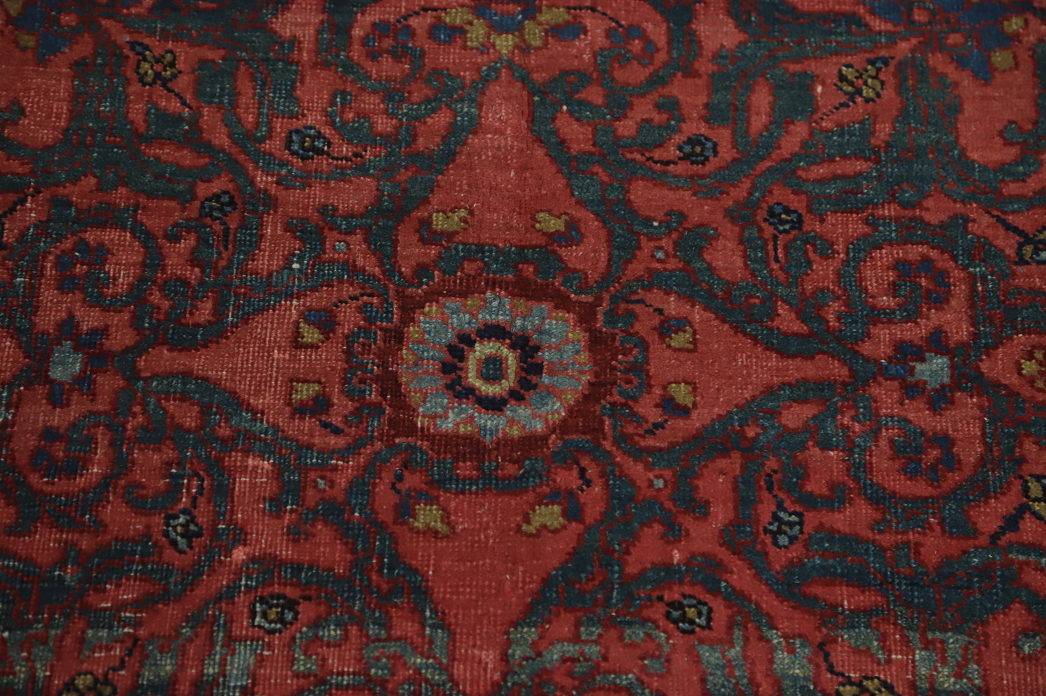 Pre-1900 Vegetable Dye Bidjar Persian Area Rug 7x11