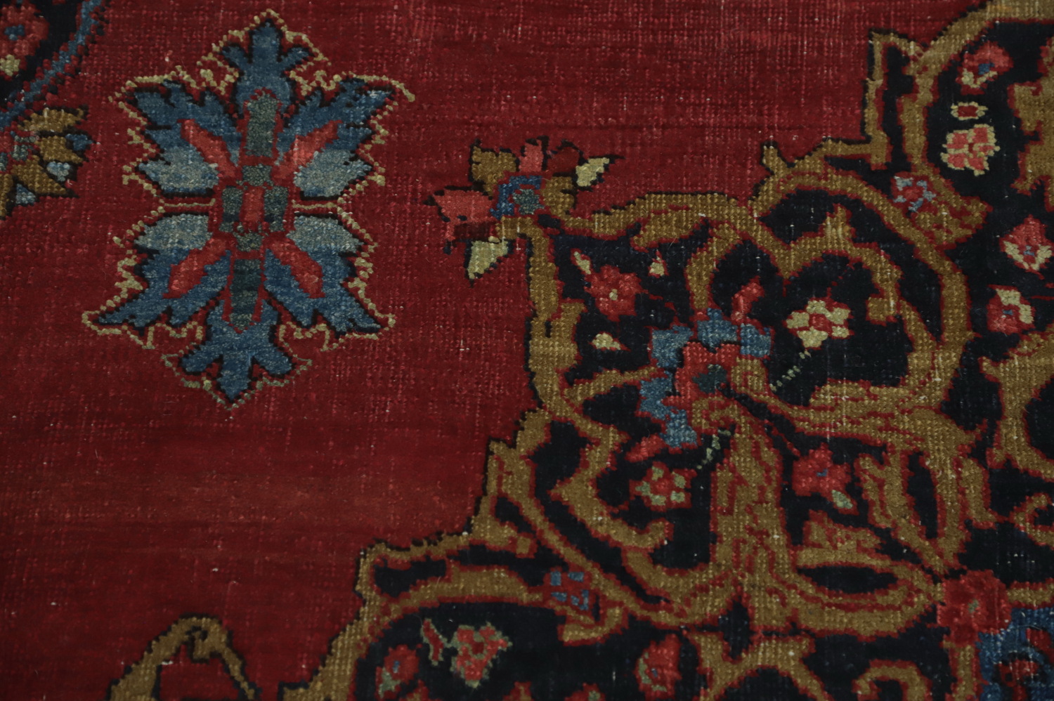 Pre-1900 Vegetable Dye Bidjar Persian Area Rug 7x11
