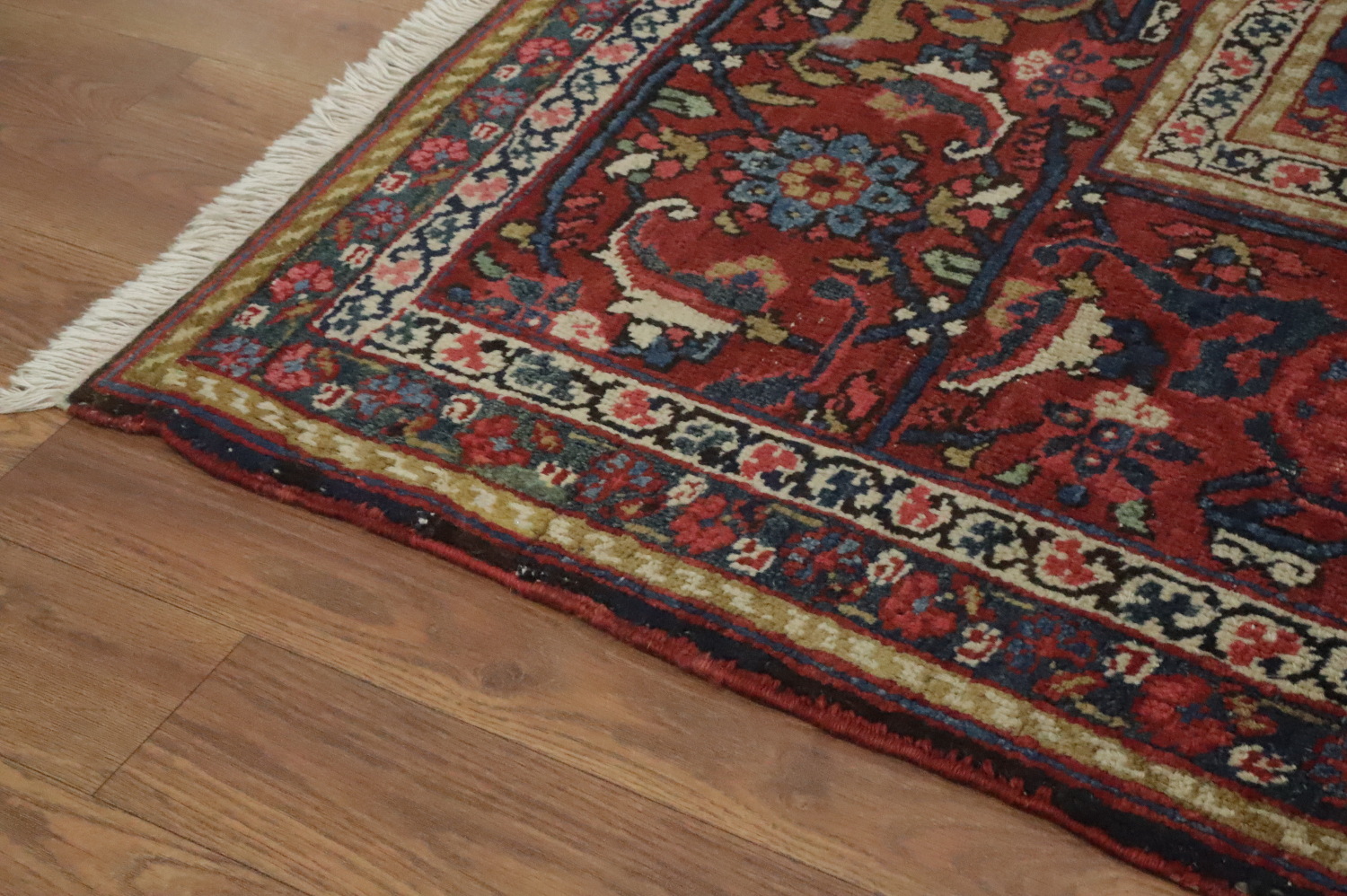 Pre-1900 Vegetable Dye Bidjar Persian Area Rug 7x11