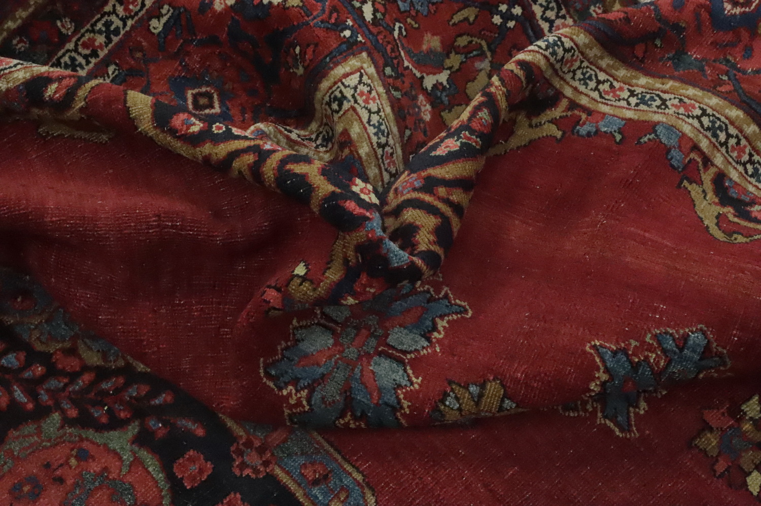 Pre-1900 Vegetable Dye Bidjar Persian Area Rug 7x11