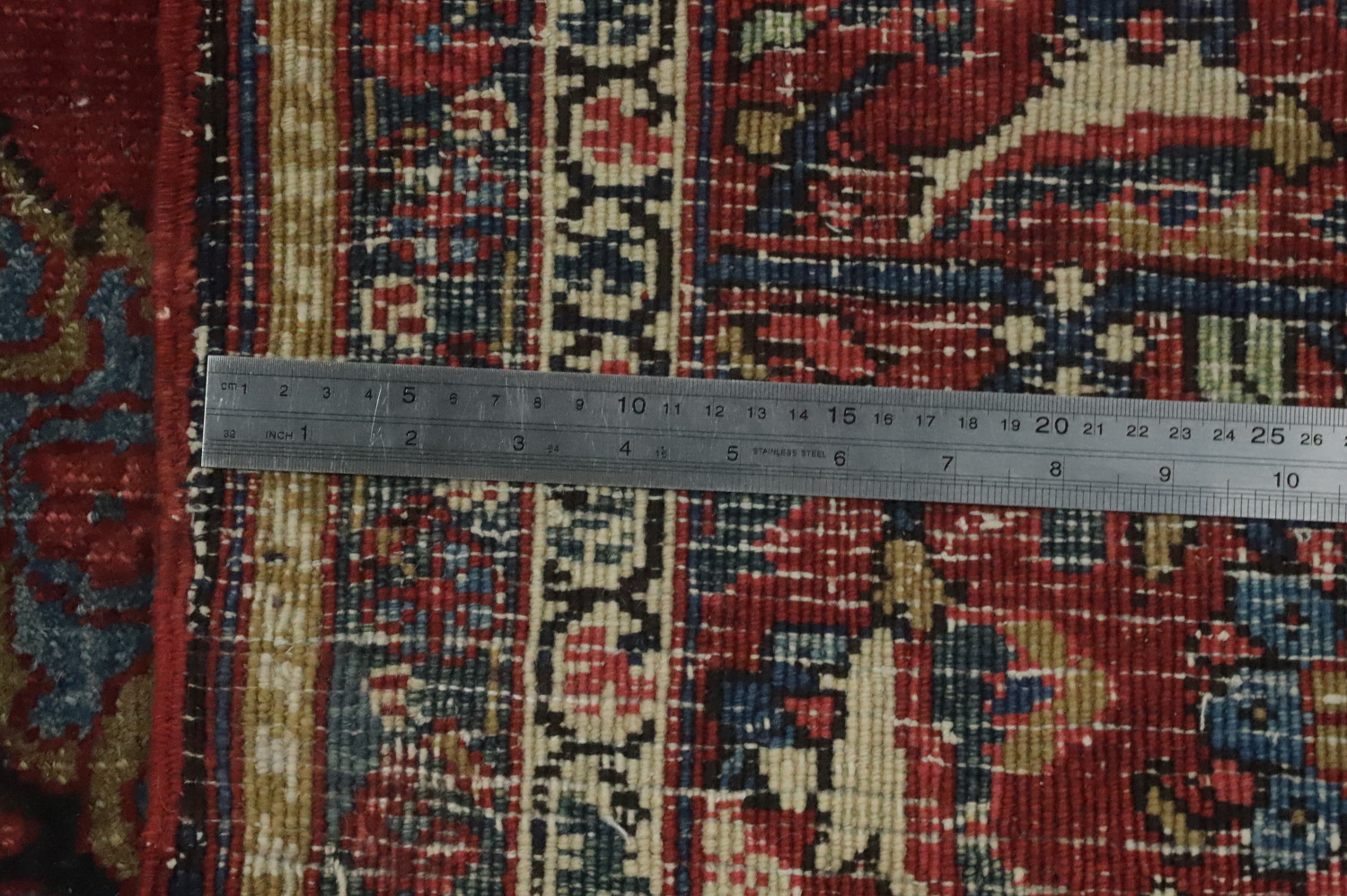 Pre-1900 Vegetable Dye Bidjar Persian Area Rug 7x11