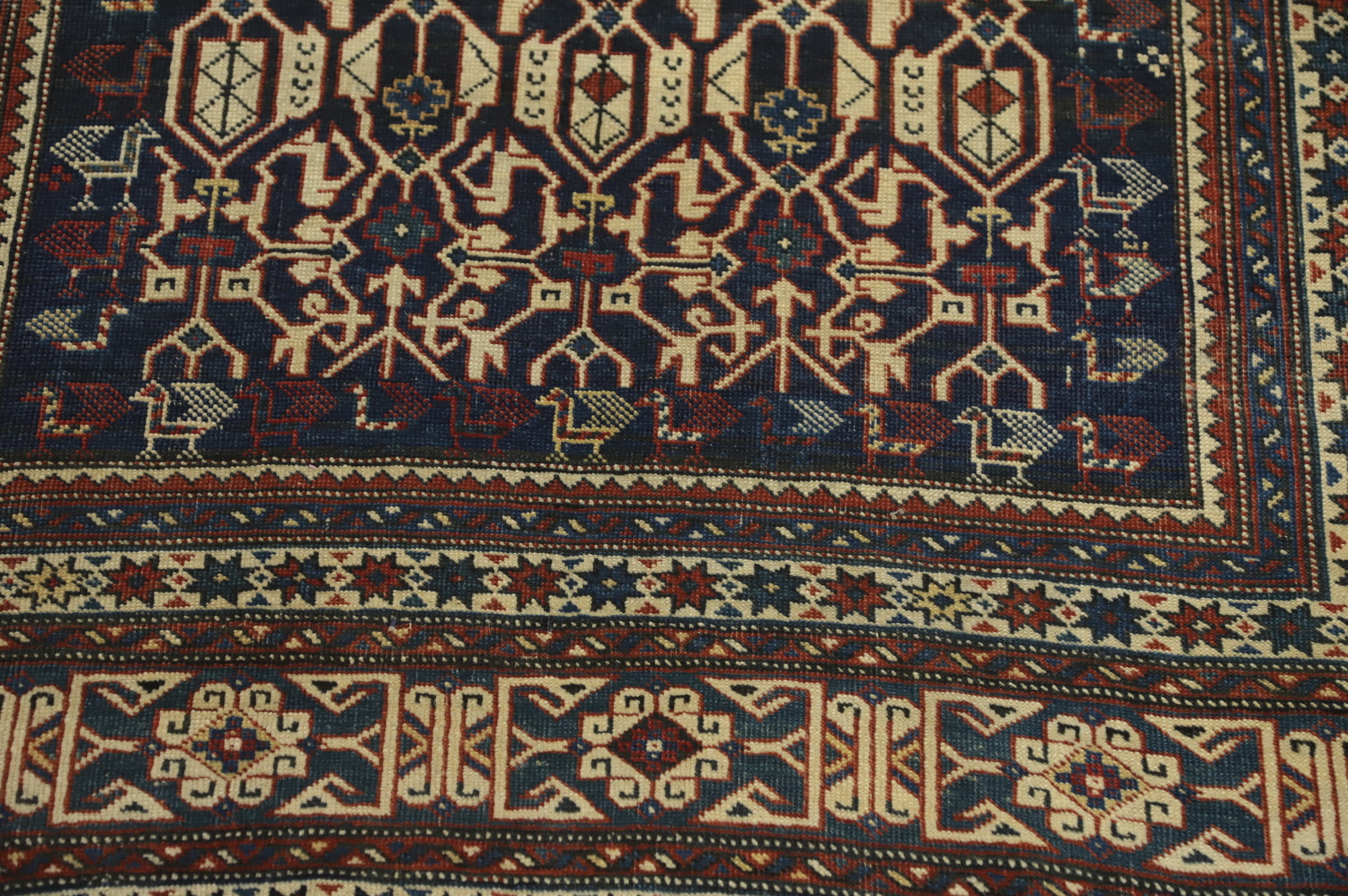 Pre-1900 Antique Kazak Vegetable Dye Rug 4x6