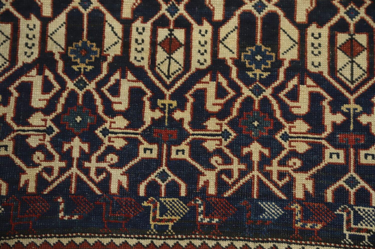 Pre-1900 Antique Kazak Vegetable Dye Rug 4x6