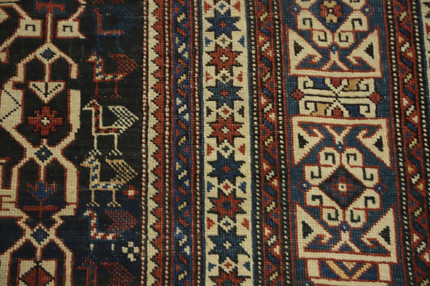 Pre-1900 Antique Kazak Vegetable Dye Rug 4x6