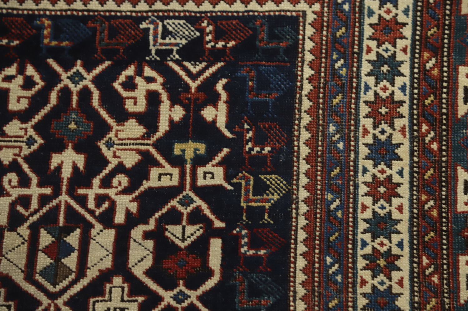 Pre-1900 Antique Kazak Vegetable Dye Rug 4x6