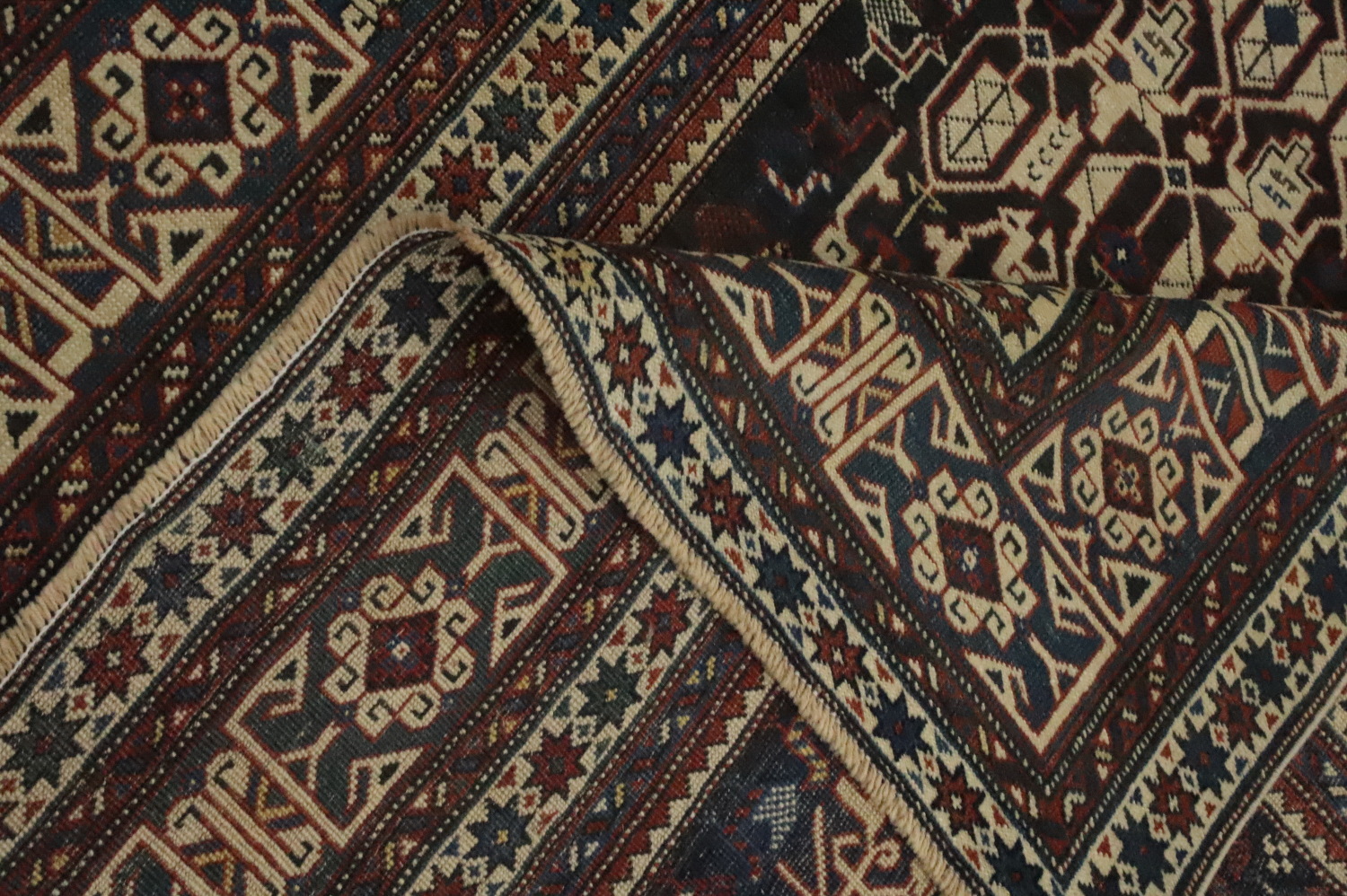 Pre-1900 Antique Kazak Vegetable Dye Rug 4x6