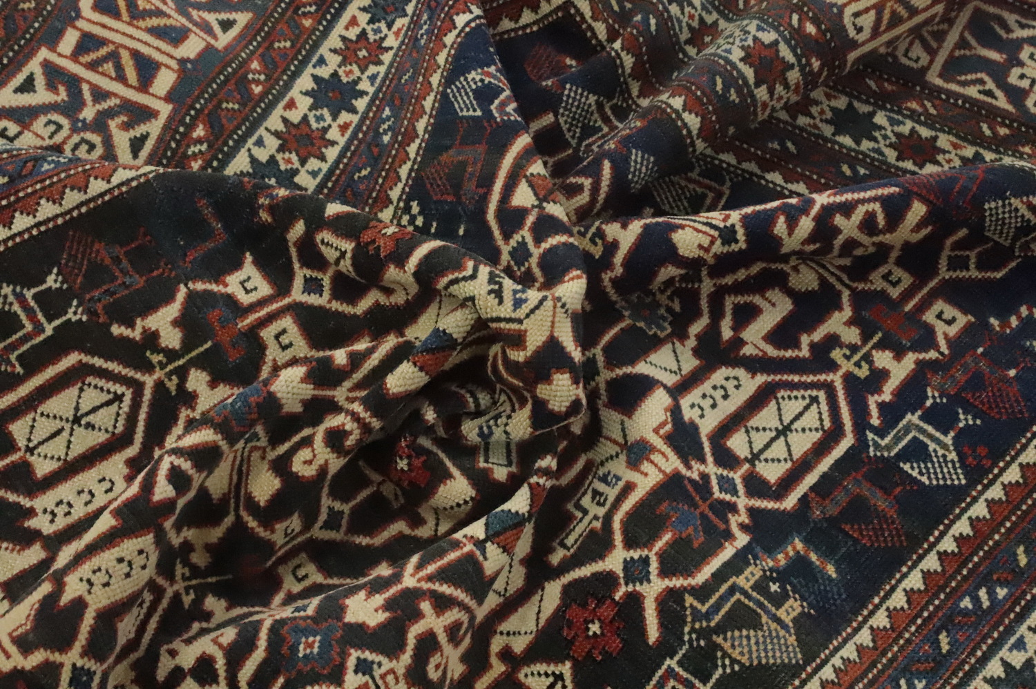 Pre-1900 Antique Kazak Vegetable Dye Rug 4x6