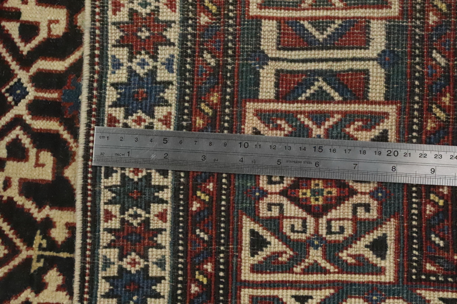 Pre-1900 Antique Kazak Vegetable Dye Rug 4x6