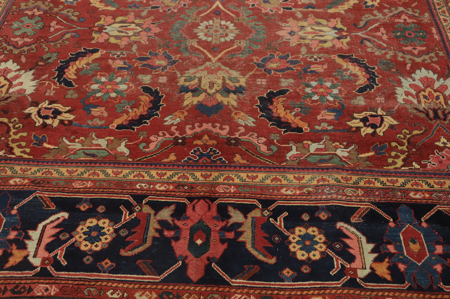 Pre-1900 Vegetable Dye Sultanabad Ziegler Persian Rug 10x13