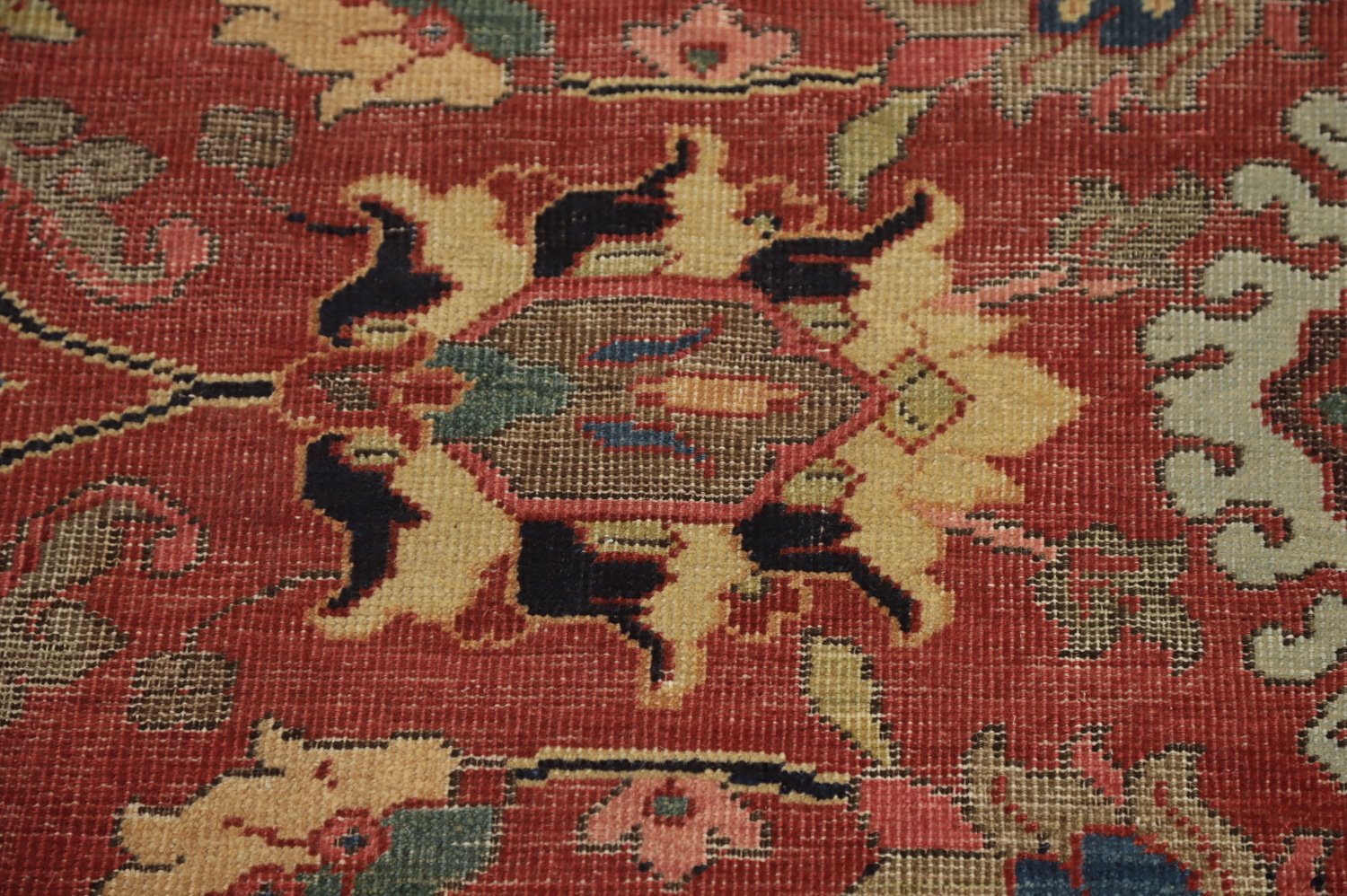 Pre-1900 Vegetable Dye Sultanabad Ziegler Persian Rug 10x13