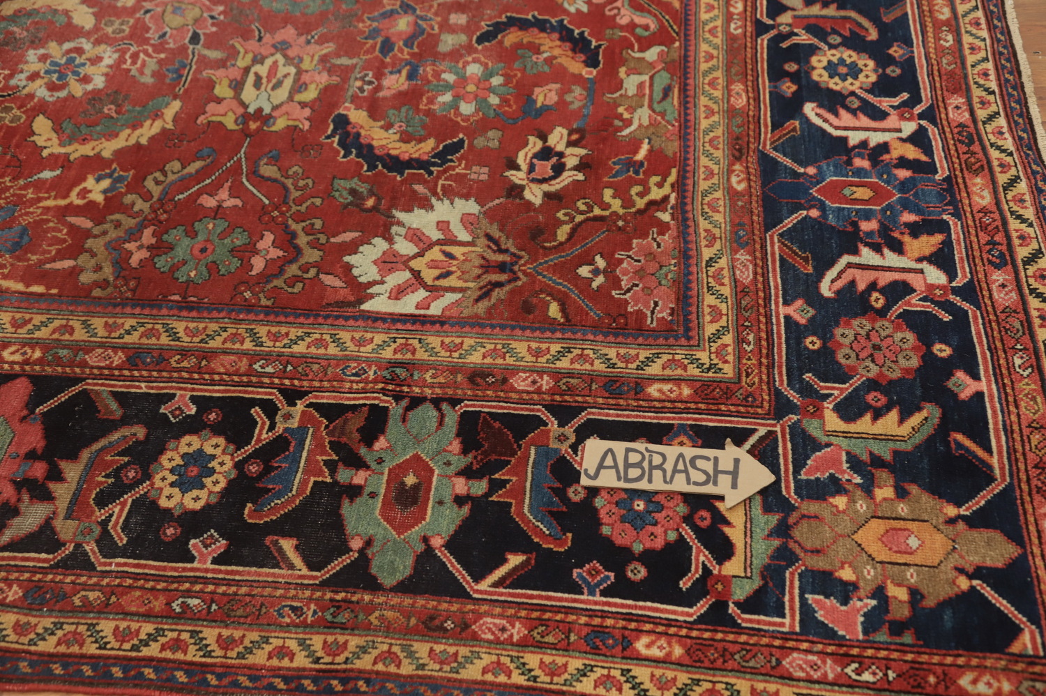 Pre-1900 Vegetable Dye Sultanabad Ziegler Persian Rug 10x13