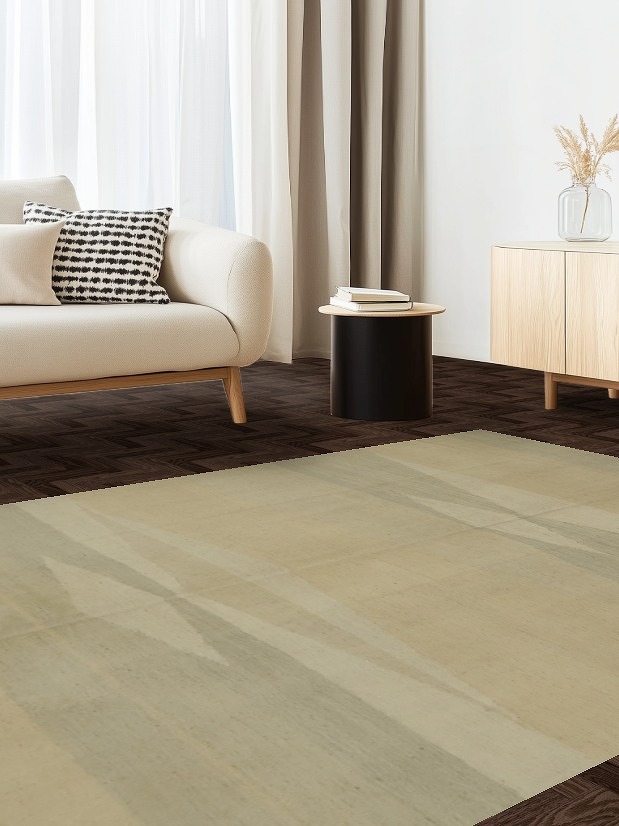 Contemporary Kilim Area Rug 6x9 Featuring Minimalist Geometric Designs