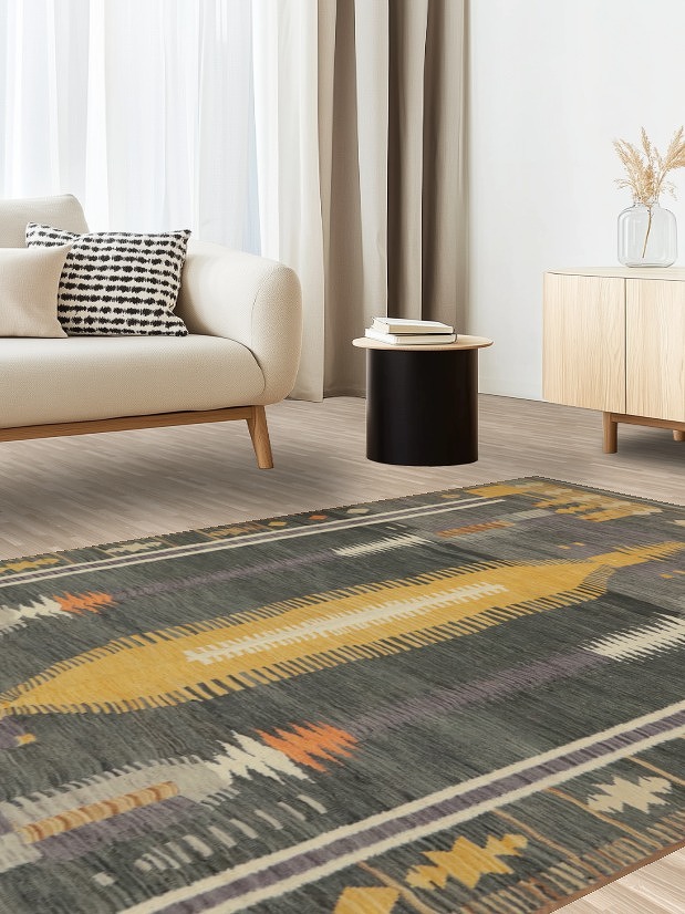 Tribal Wool Kilim Handwoven Area Rug 6x9
