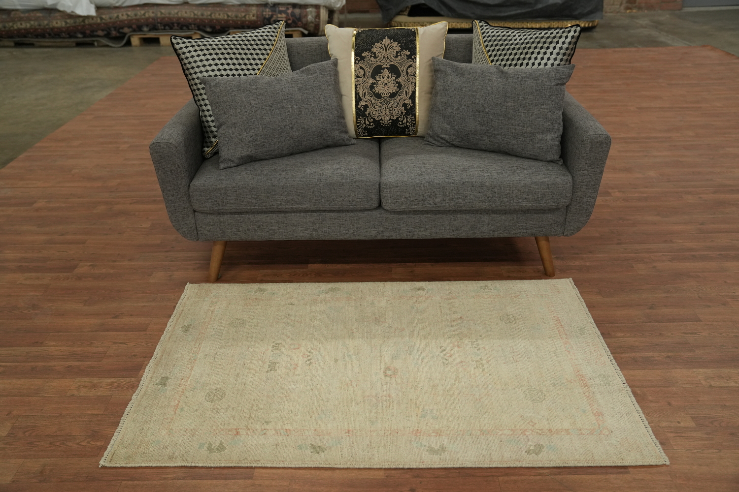 Earth Tones Ziegler Vegetable Dye Runner Rug 3x5