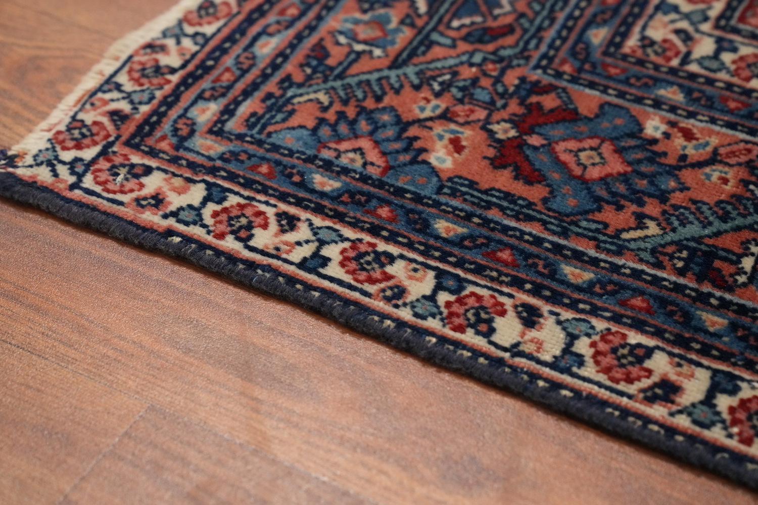 Antique Vegetable Dye Sarouk Farahan Persian Rug 5x6