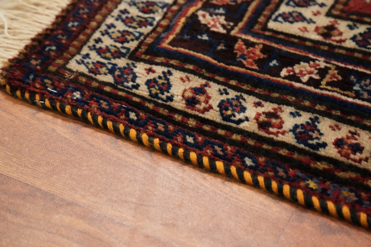 Antique Vegetable Dye Qashqai Persian Area Rug 5x9