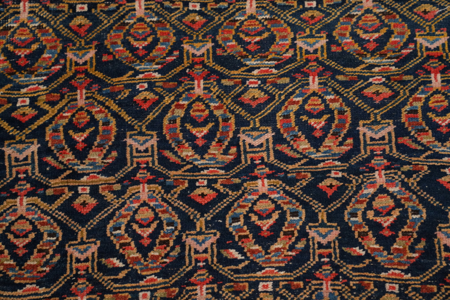 Antique Vegetable Dye Bidjar Halvaei Persian Area Rug 6x11