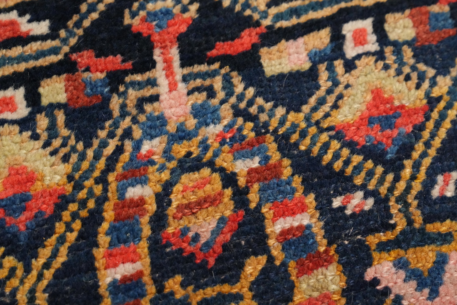 Antique Vegetable Dye Bidjar Halvaei Persian Area Rug 6x11