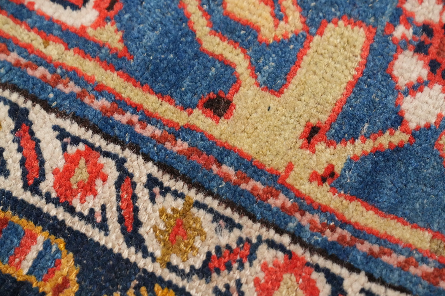 Antique Vegetable Dye Bidjar Halvaei Persian Area Rug 6x11