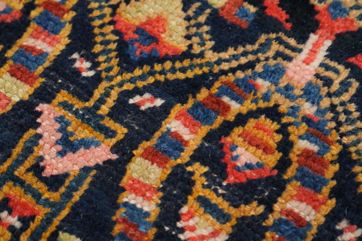 Antique Vegetable Dye Bidjar Halvaei Persian Area Rug 6x11