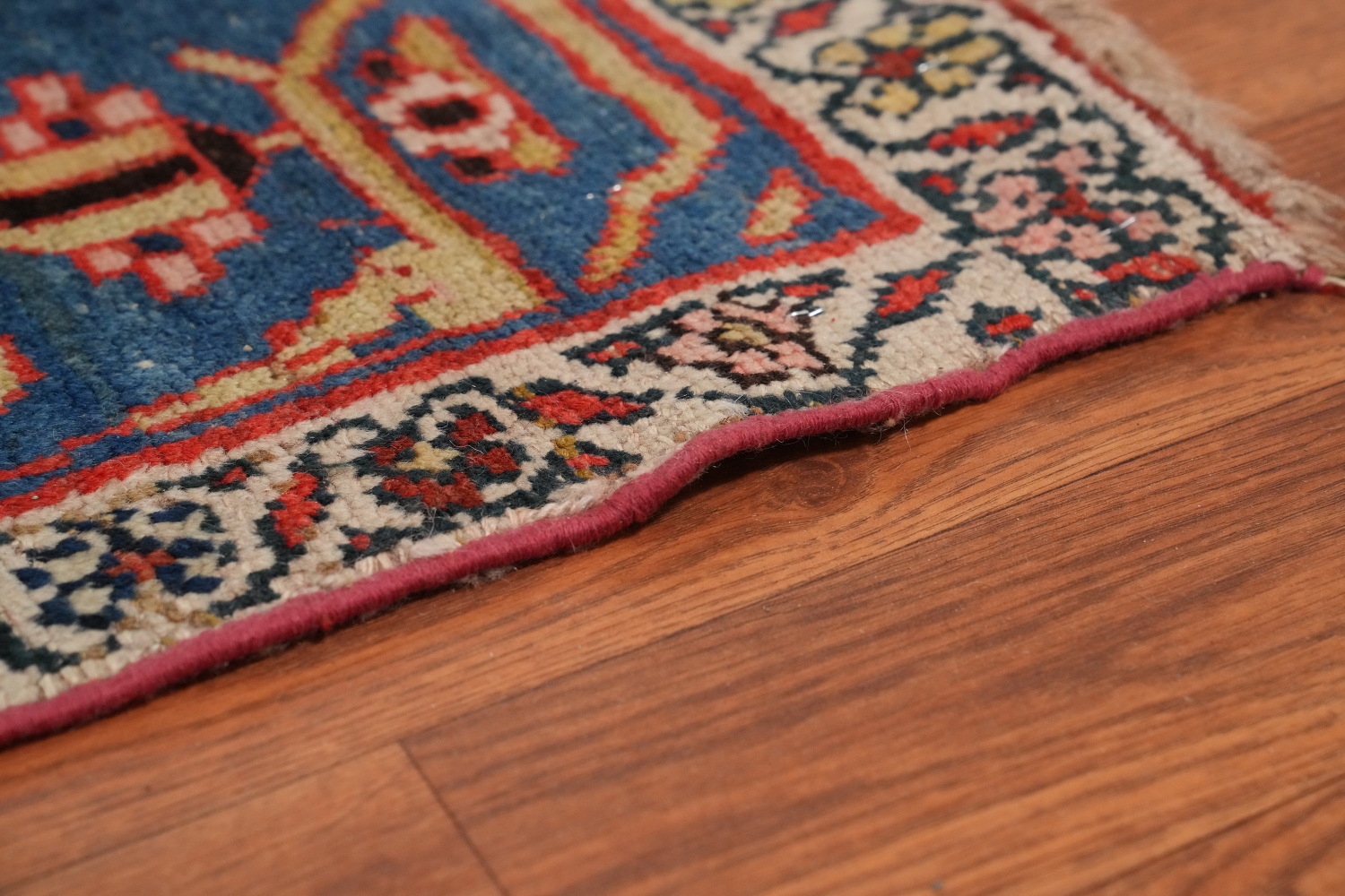 Antique Vegetable Dye Bidjar Halvaei Persian Area Rug 6x11