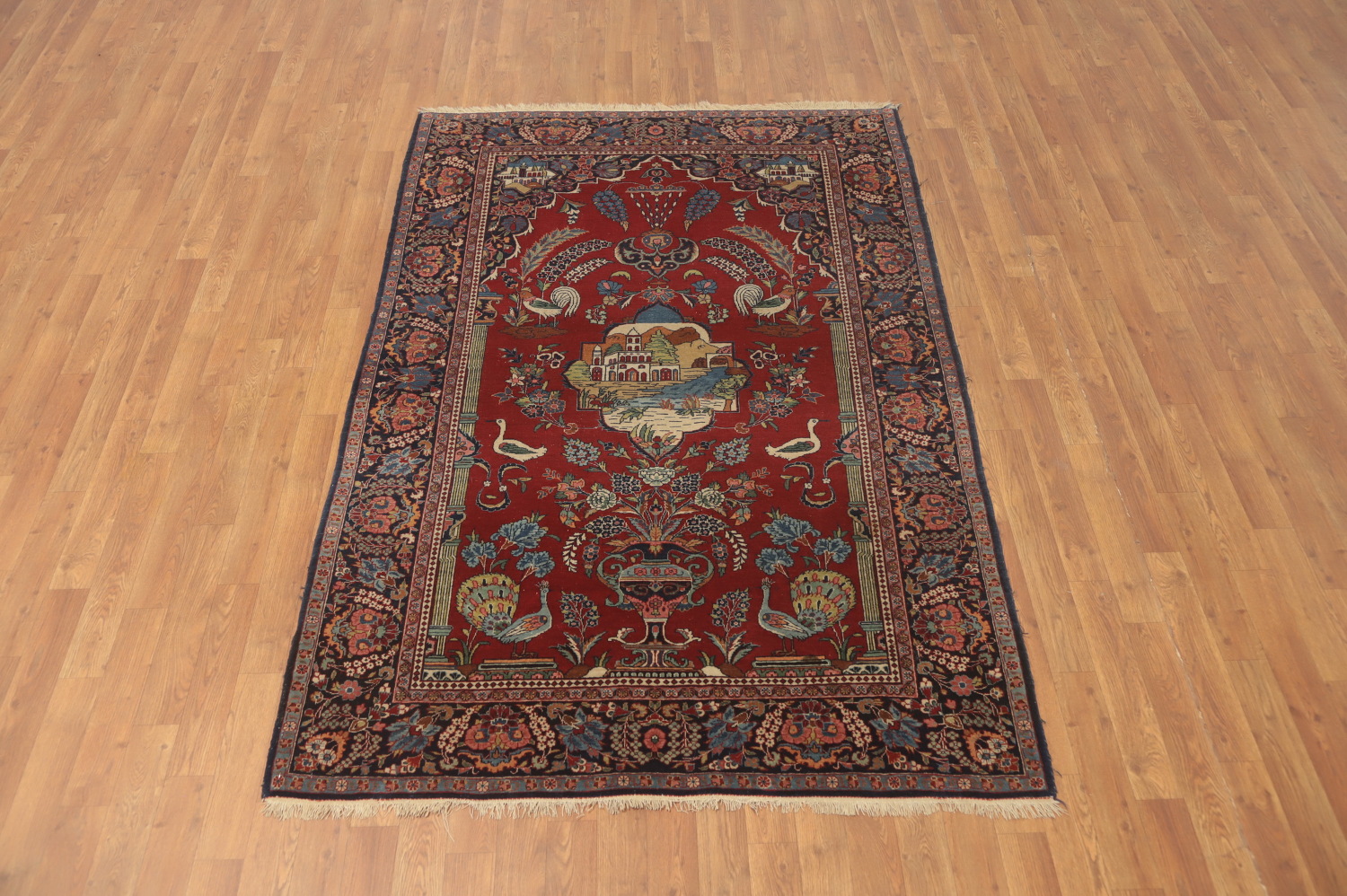 Vegetable Dye Kashan Dabir Persian Rug 5x7
