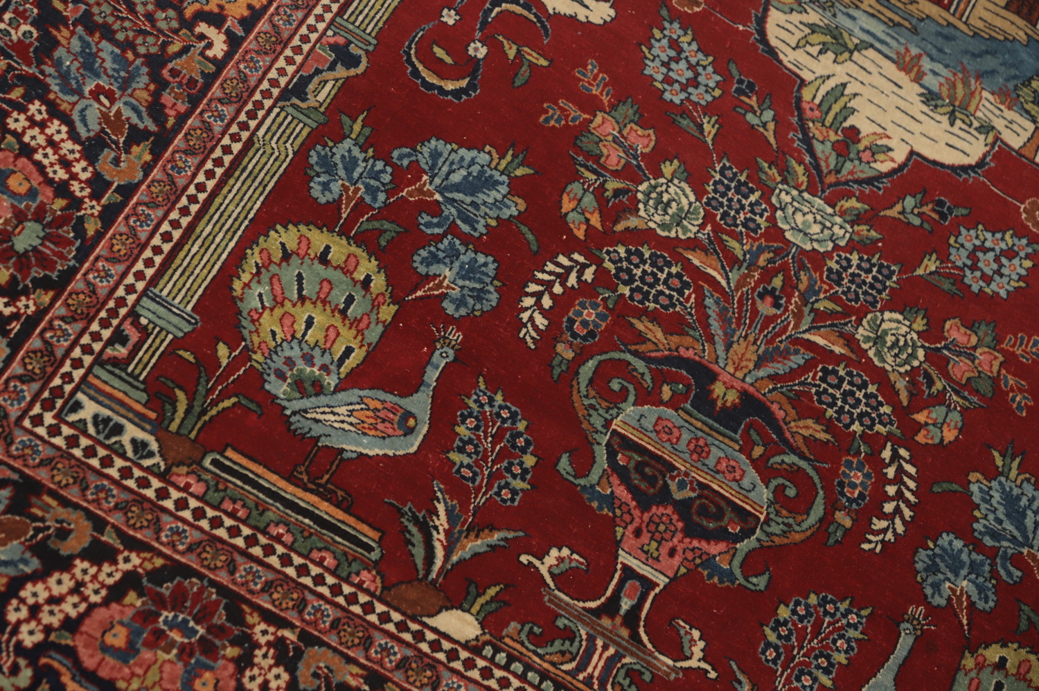 Vegetable Dye Kashan Dabir Persian Rug 5x7