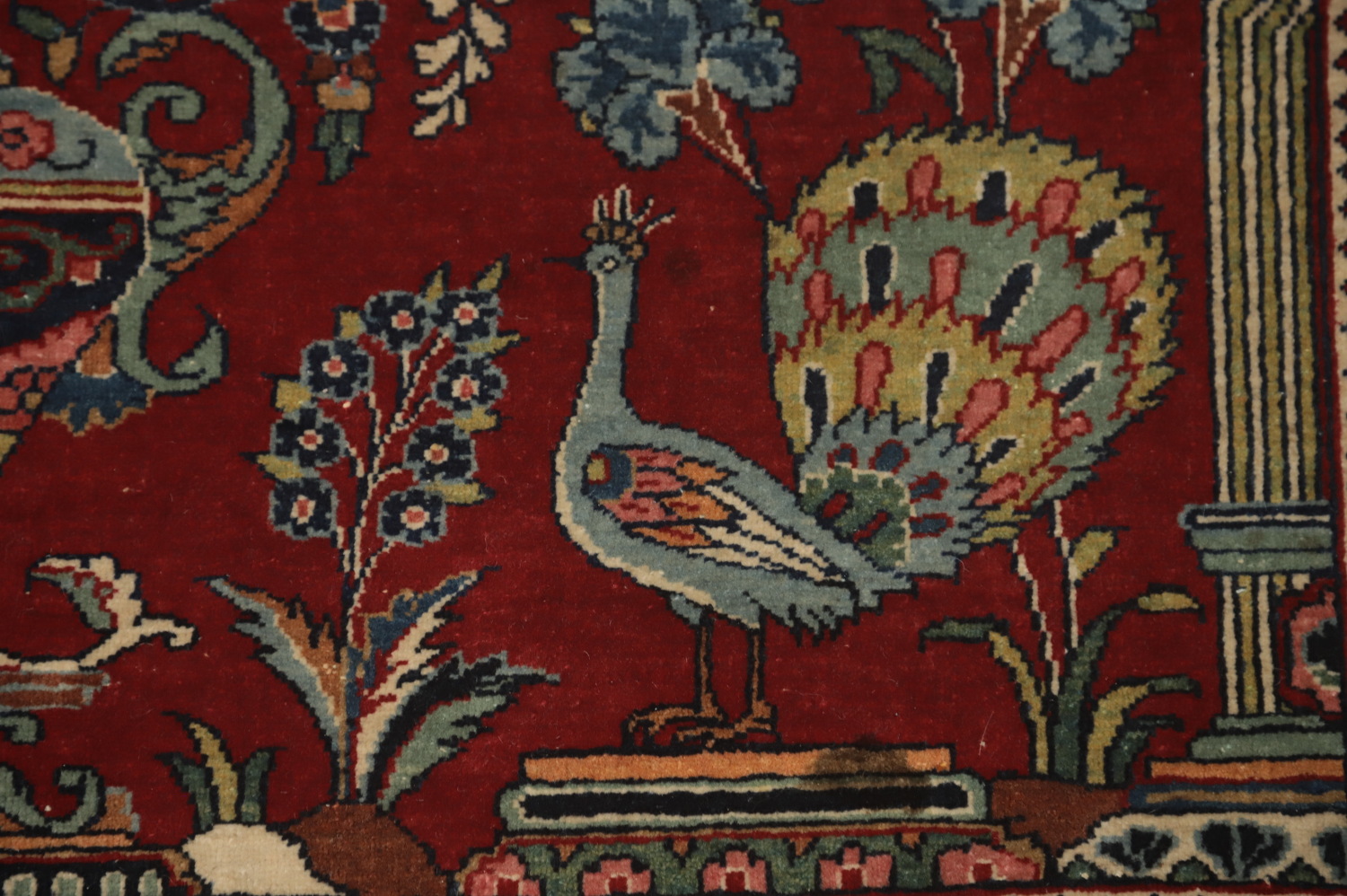 Vegetable Dye Kashan Dabir Persian Rug 5x7