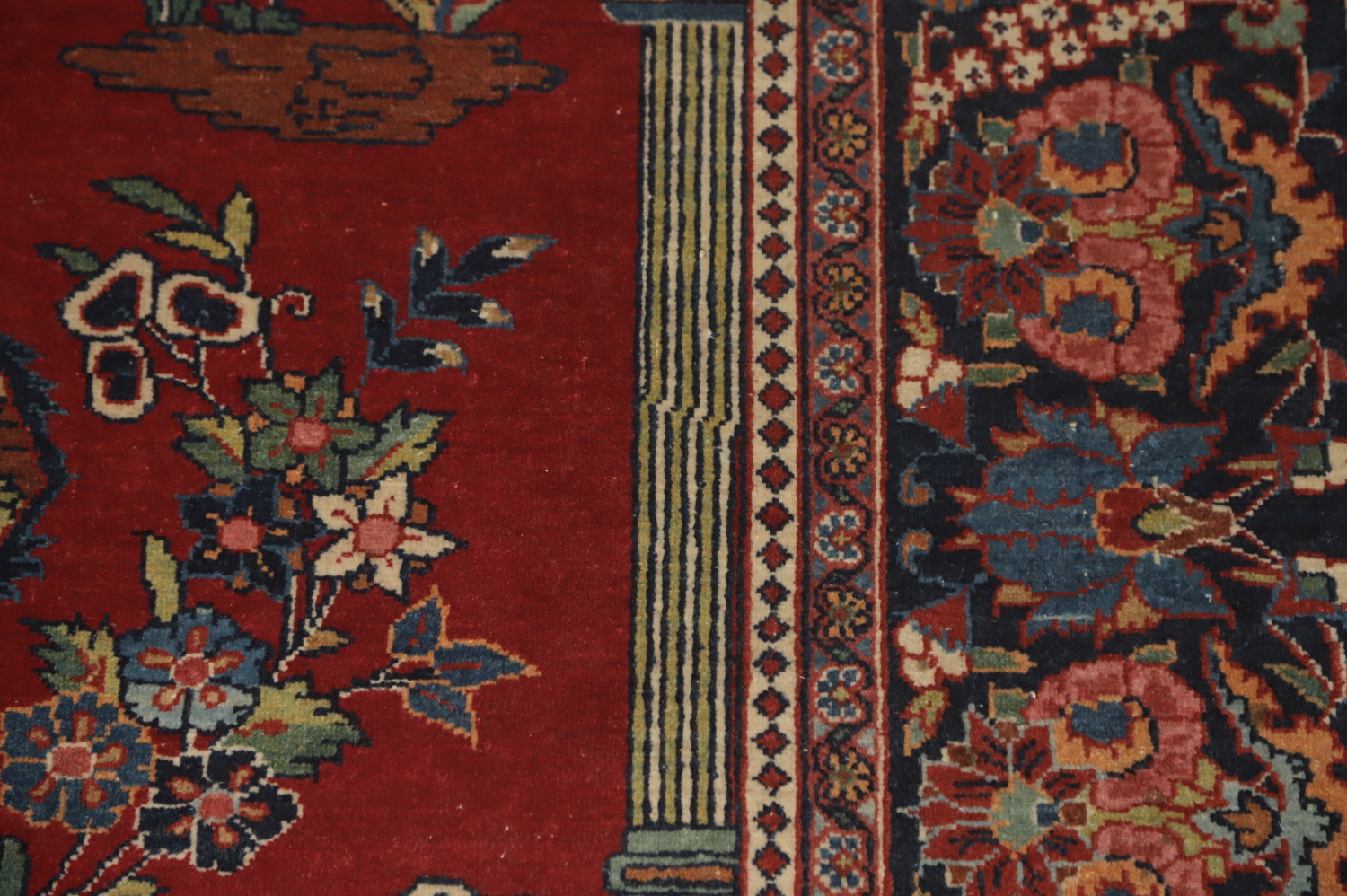 Vegetable Dye Kashan Dabir Persian Rug 5x7
