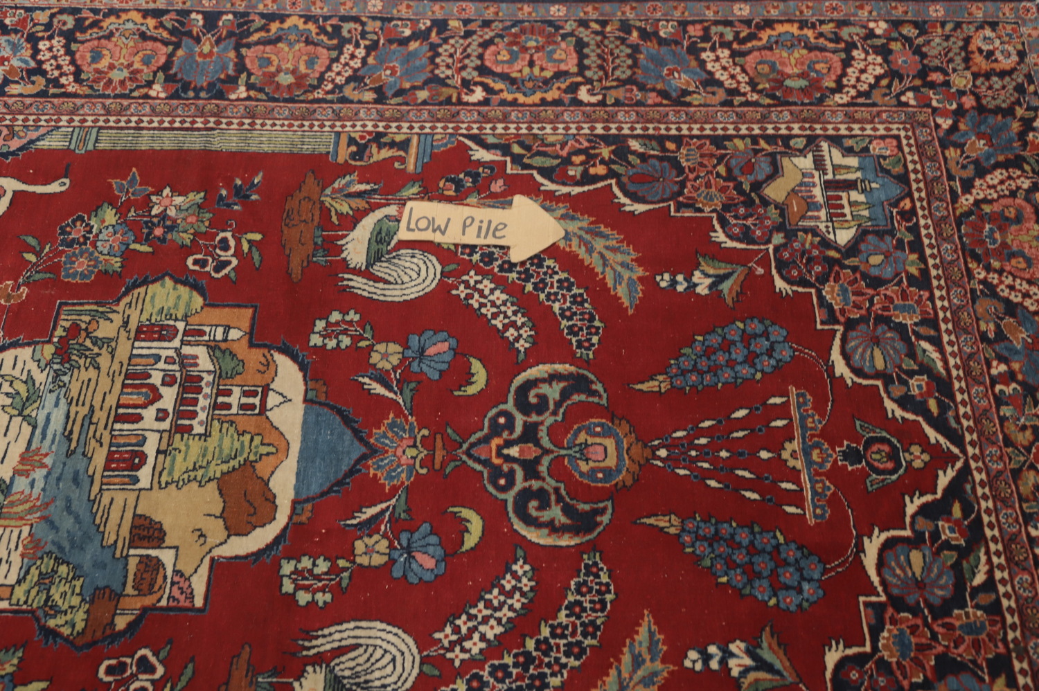Vegetable Dye Kashan Dabir Persian Rug 5x7