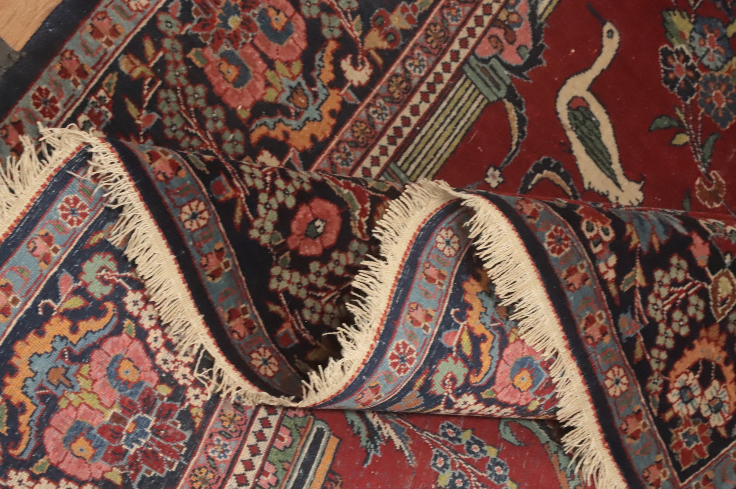 Vegetable Dye Kashan Dabir Persian Rug 5x7